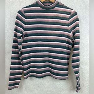 American Eagle women's size large soft striped long sleeve pullover multi-color